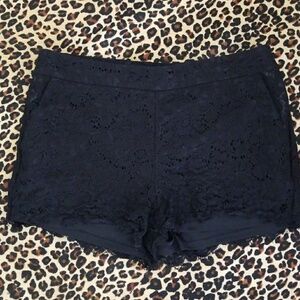 Express Women's High Waist Black Lace Shorts
